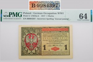 1 Polish mark 1916 - jeneral B - RARE