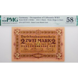 Kaunas, 2 marks 1918 - ser. A - BEAUTIFUL