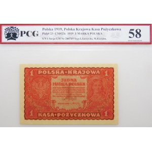 1 marka polska 1919 - I Ser. GM