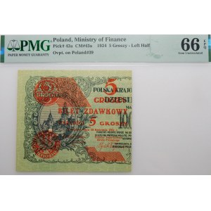 5 pennies 1924 pass ticket - left half