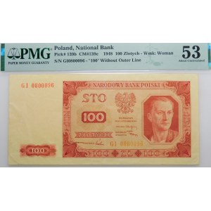 100 gold 1948 - ser. GI - without frame