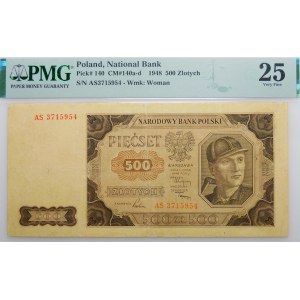 500 złotych 1948 - ser. AS