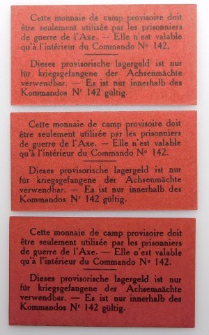 France - Vouchers for 5, 10, 50 francs (1940-1945) - Commando No 142, Clermont-Ferrand