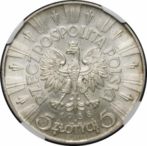 5 gold Pilsudski 1938 - EXCELLENT