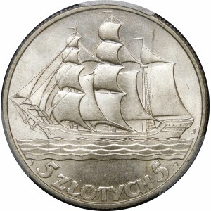 5 złotych Żaglowiec 1936 - WYŚMIENITA