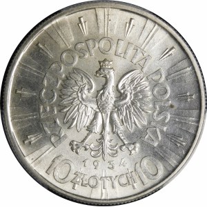 10 gold Pilsudski 1934 - EXCELLENT