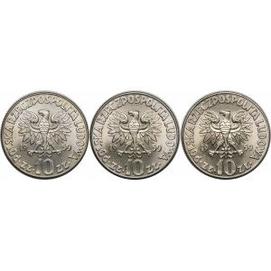 LOT 3x 10 zlatých Mikuláš Koperník 1959
