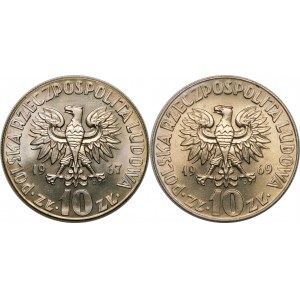 LOT 2x 10 zlotých Nicolaus Copernicus 1967, 1969