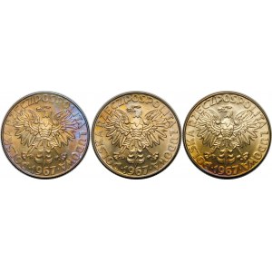 LOT 3x 10 gold Maria Curie Skłodowska 1967