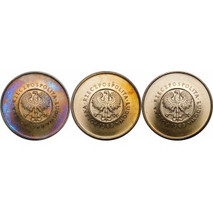 LOT 3x 10 Zloty 25. Jahrestag der PRL 1969