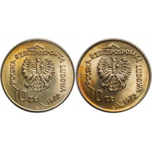 LOT 2x 10 złotych 50 Lat Portu w Gdyni 1972