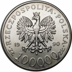 100000 złotych 1990 Solidarność Typ A