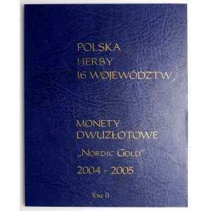 Komplet 2 złote Herby 16 Województw w klaserze