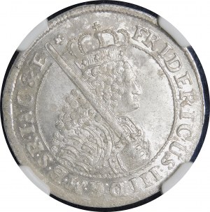 Germany, Brandenburg-Prussia, Frederick I Hohenzollern, Elector of Brandenburg as Frederick III, Ort 1698 SD Königsberg - exquisite