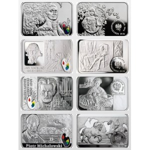 20 zlotých Poľskí maliari 19.-20. storočia séria 13 strieborných mincí NBP