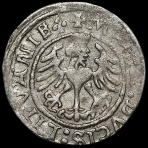 Sigismund I the Old, Half-penny 1522, Vilnius - quadruple-stamped LITVA/NNIE - rare
