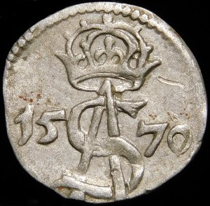 Sigismund II Augustus, Dwudenar 1570, Vilnius - Platina - rare
