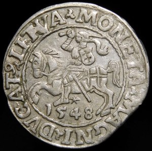 Sigismund II Augustus, Half-penny 1548, Vilnius - Arabic 1, LI/LITVA