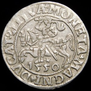 Sigismund II Augustus, Half-penny 1550, Vilnius - LI/LITVA - beautiful