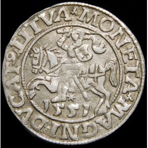 Zygmunt II August, Półgrosz 1551, Wilno - LI/LITVA