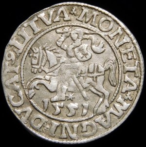 Sigismund II Augustus, Half-penny 1551, Vilnius - LI/LITVA