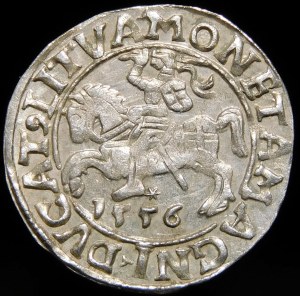 Sigismund II Augustus, Half-penny 1556, Vilnius - LI/LITVA - variant - beautiful