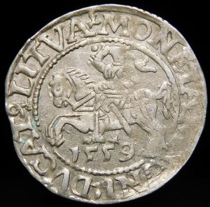 Sigismund II Augustus, Half-penny 1559, Vilnius - L/LITVA
