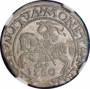 Sigismund II Augustus, Half-penny 1560, Vilnius - DVX L/LITVA - rosette - rare