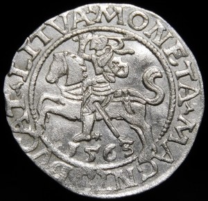 Sigismund II Augustus, Half-penny 1563, Vilnius - 20 Pogon, Axe, M D L/LITV