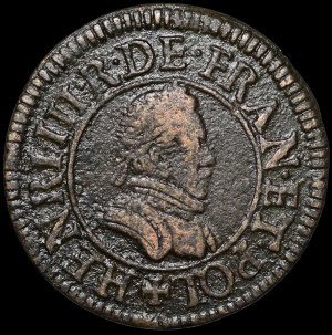 Henry Valois, Turonian denarius without date A, Paris