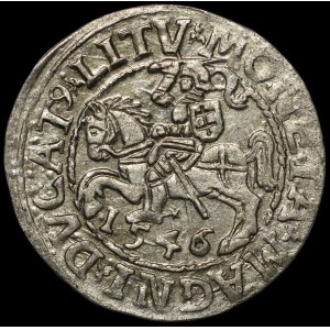 Zygmunt II August, Półgrosz 1546, Wilno - nowszy typ Orła - LI/LITV