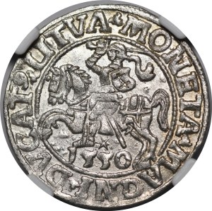Sigismund II Augustus, Half-penny 1550, Vilnius - LI/LITVA