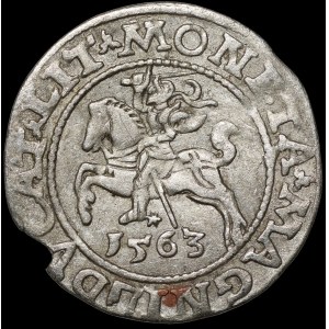 Zygmunt II August, Półgrosz 1563, Wilno - 19 Pogoń, Topór, DVX L/LIT - rzadki