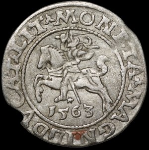 Sigismund II Augustus, Half-penny 1563, Vilnius - 19 Pogon, Axe, DVX L/LIT - rare
