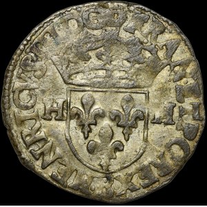 Henryk Walezy, Douzain 1587 B, Rouen - rzadki
