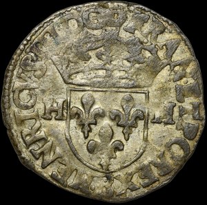 Henry of Valois, Douzain 1587 B, Rouen - rare