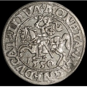 Zygmunt II August, Półgrosz 1550, Wilno - L/LITVA - b. rzadki