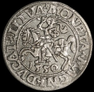 Sigismund II Augustus, Half-penny 1550, Vilnius - L/LITVA - very rare