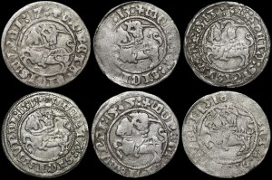 Sigismund I the Old, Vilnius half-penny - set (pcs. 6)