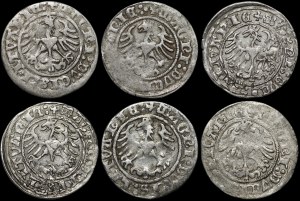 Sigismund I the Old, Vilnius half-penny - set (pcs. 6)