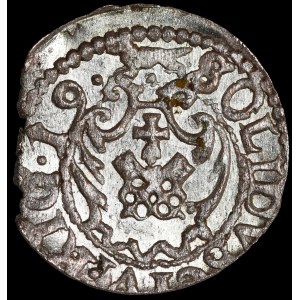 Zygmunt III Waza, Szeląg 1619, Ryga - P M D L, RIG - rzadki i piękny