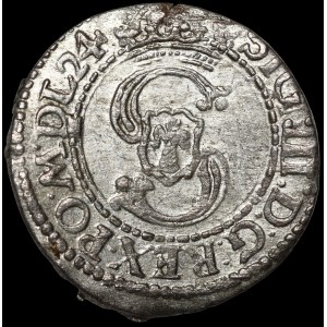 Zygmunt III Waza, Szeląg 1624, Wilno - skrócona data 24 na awersie - rzadszy