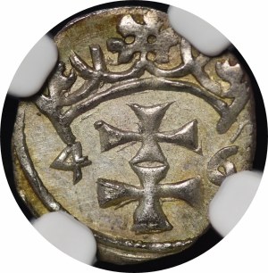 Sigismund I the Old, Denarius without date, Gdansk - M-S - beautiful