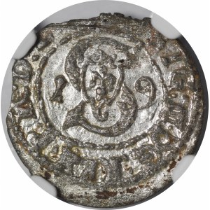 Zygmunt III Waza, Szeląg 1619, Wilno - mały monogram - nieopisany