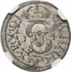 Sigismund III Vasa, Shelrog 1614, Vilnius - Bogoria in the rim and Arrow - rare
