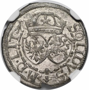 Sigismund III Vasa, Shelrog 1614, Vilnius - Bogoria in the rim and Arrow - rare