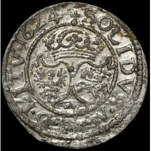 Zygmunt III Waza, Szeląg 1624, Wilno - pełna data 1624 na rewersie