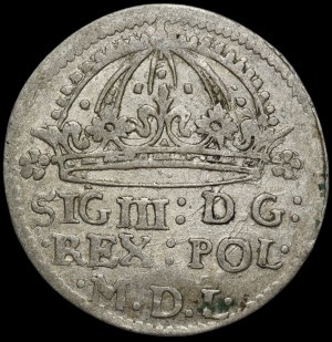 Sigismund III Vasa, Grosz 1608, Cracow - Levant in oval shield
