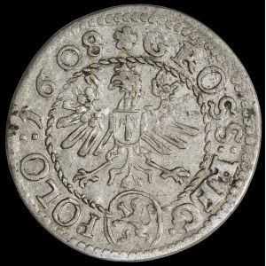 Zygmunt III Waza, Grosz 1608, Kraków - Lewart w tarczy owalnej