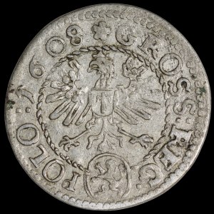 Sigismund III Vasa, Grosz 1608, Cracow - Levant in oval shield